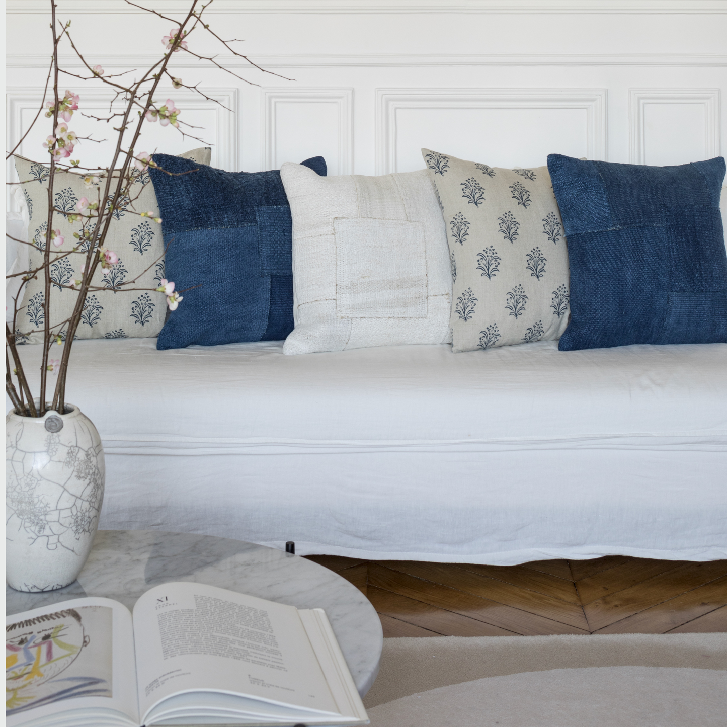 Housse de Coussin Eloise bleu