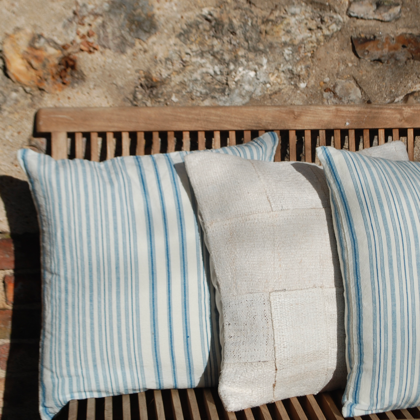 Stripe Throw Pillow in Blue