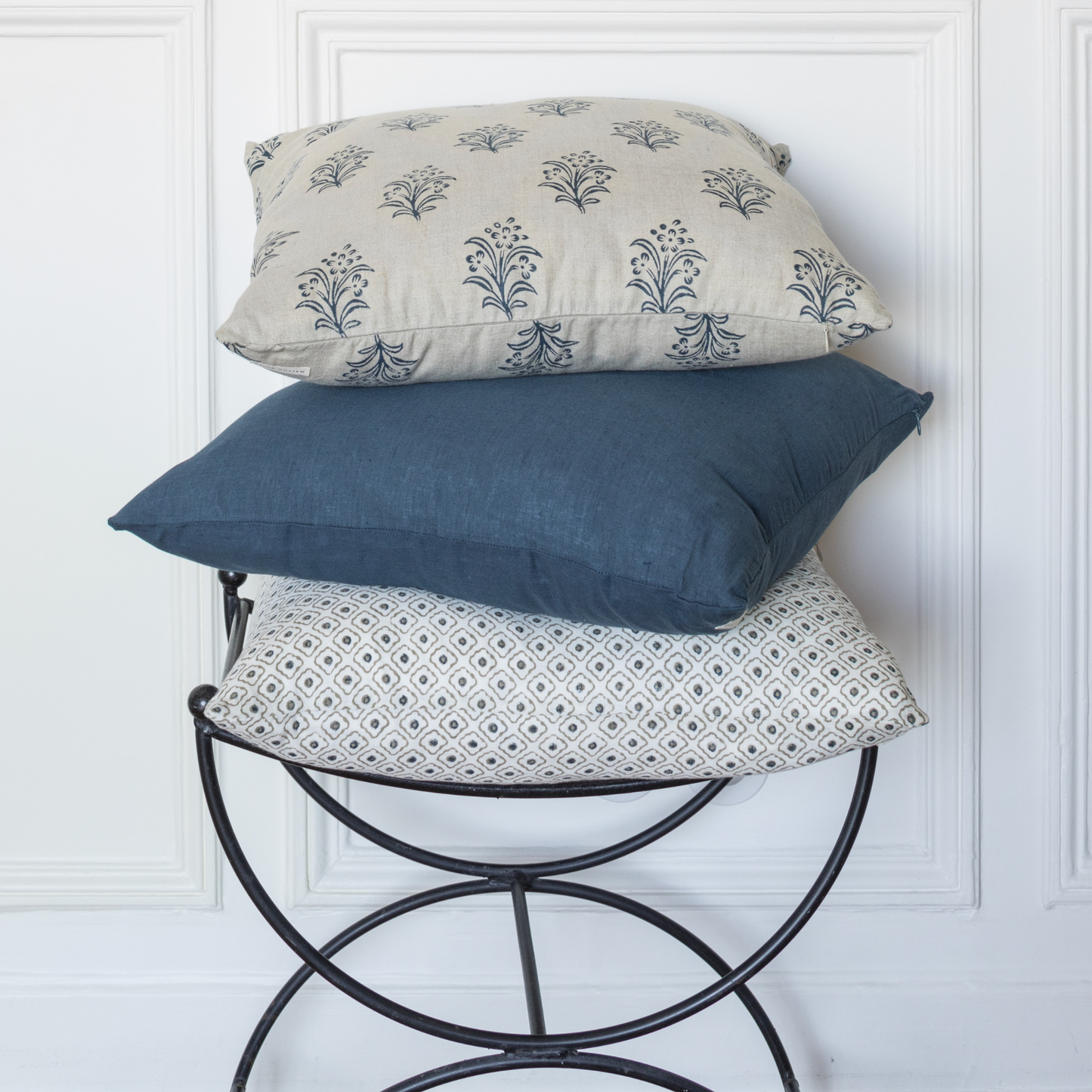 Juliette Throw Pillow in Blue