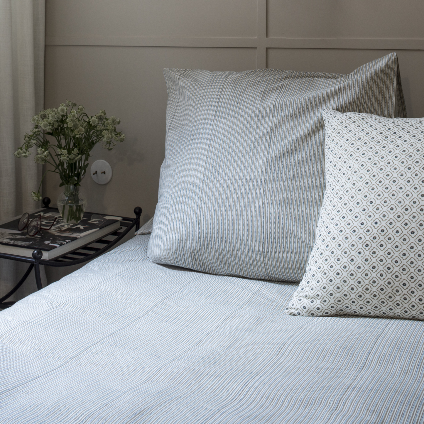 Clémence Duvet Cover in Blue