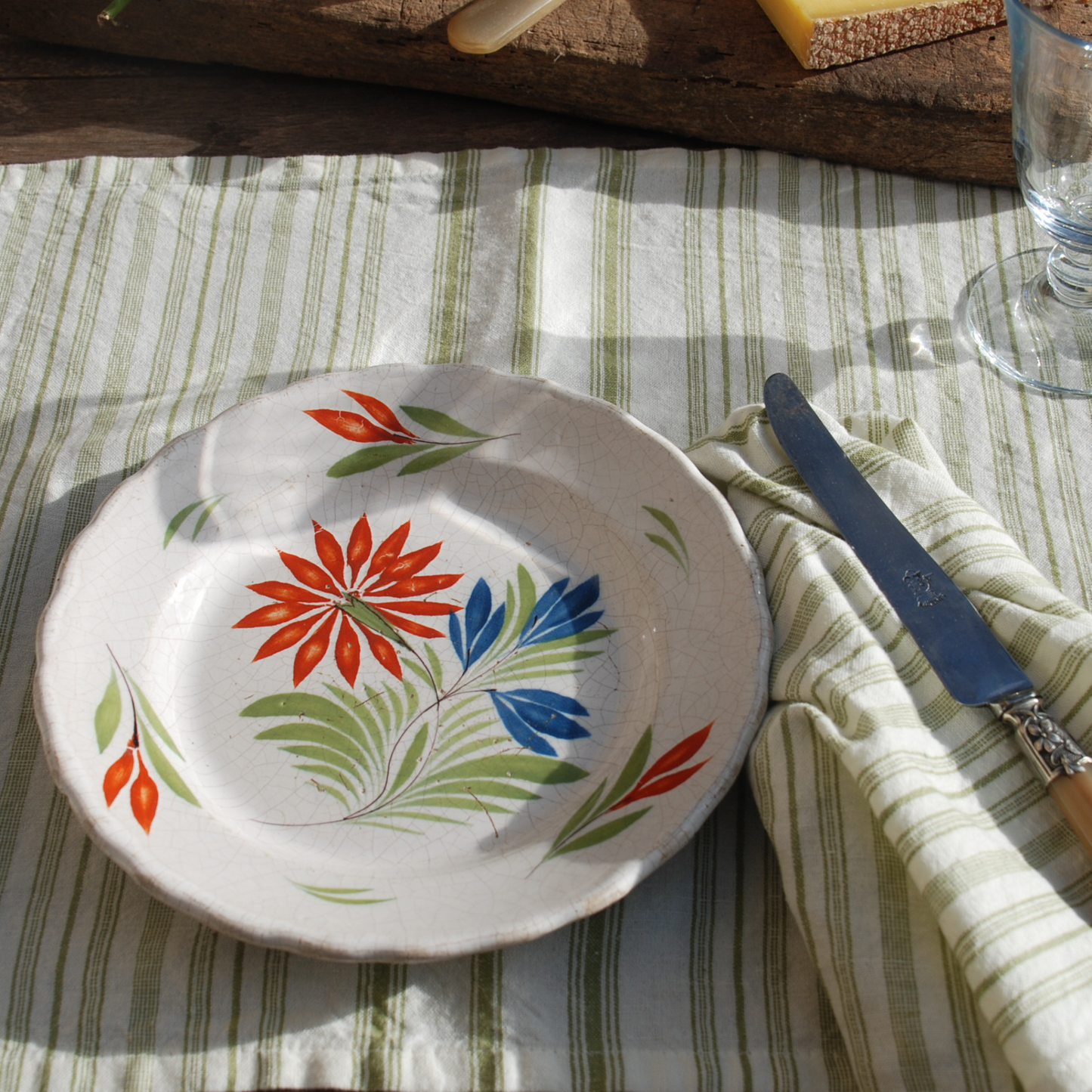 Vintage French Ceramic Dessert Plate