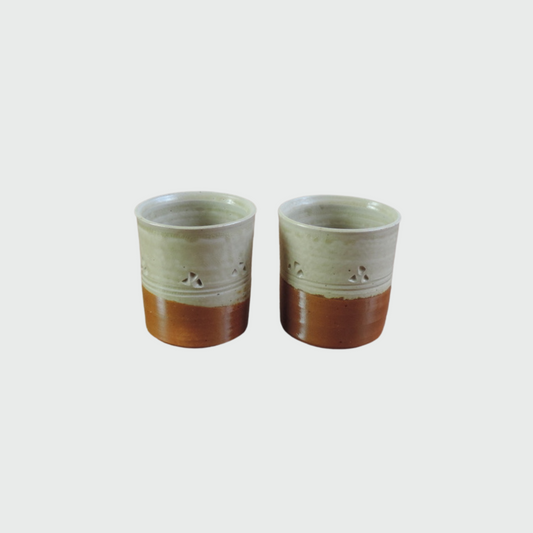 Handmade Earthenware Cups, Set of 2