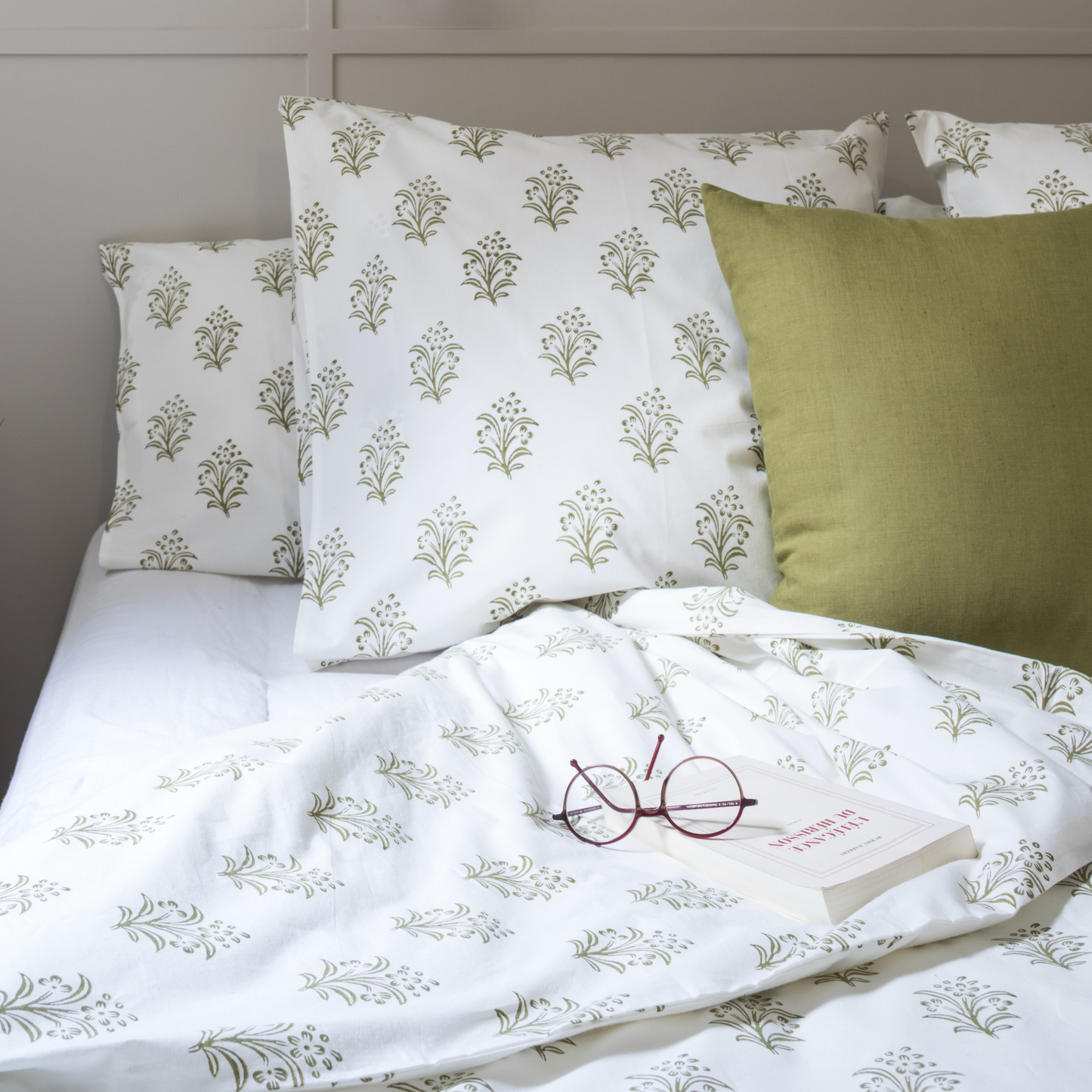 Housse de couette Eloise olive