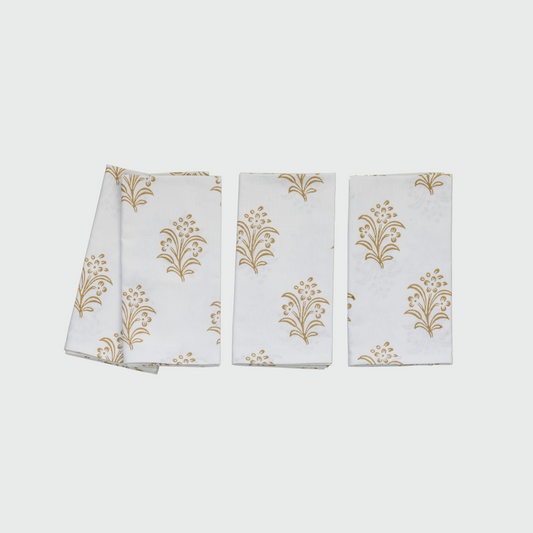 Serviette Eloise moutarde, lot de 4