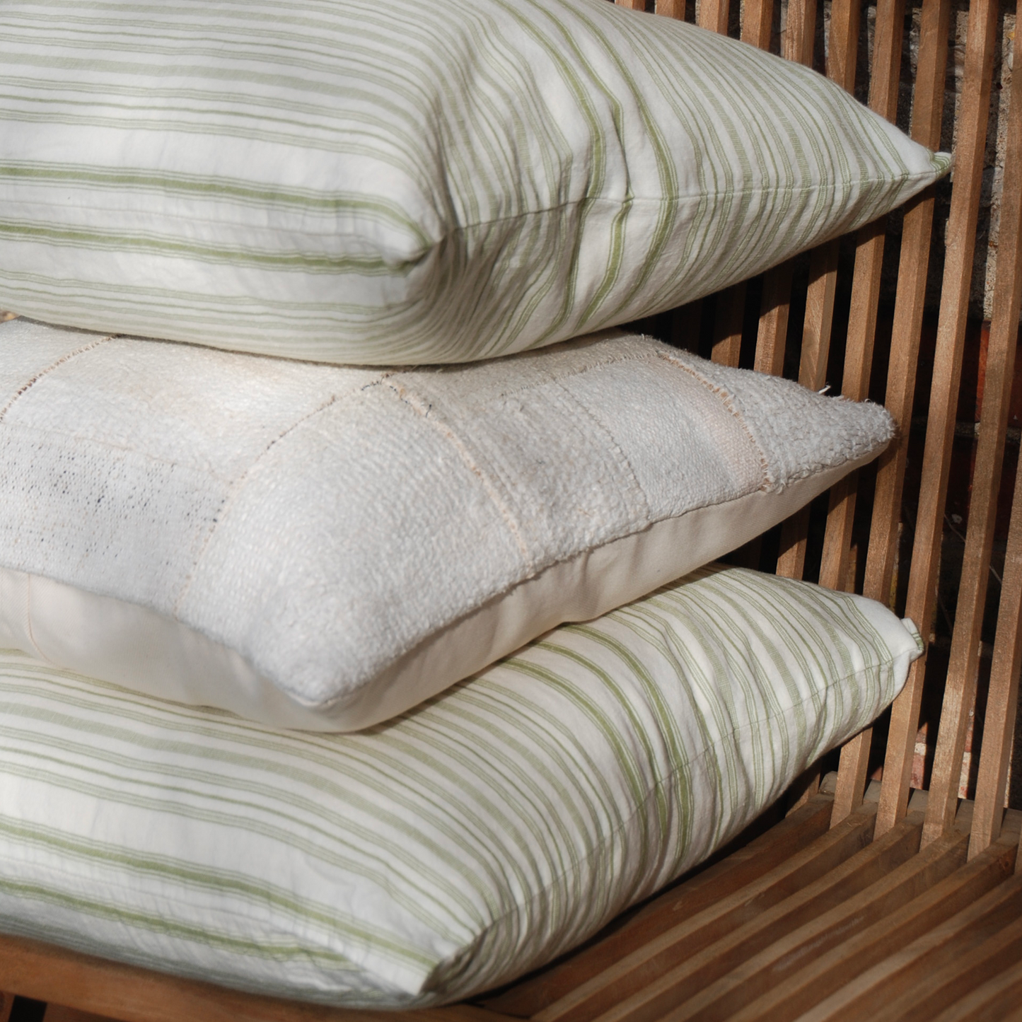 Stripe Throw Pillow in Olive