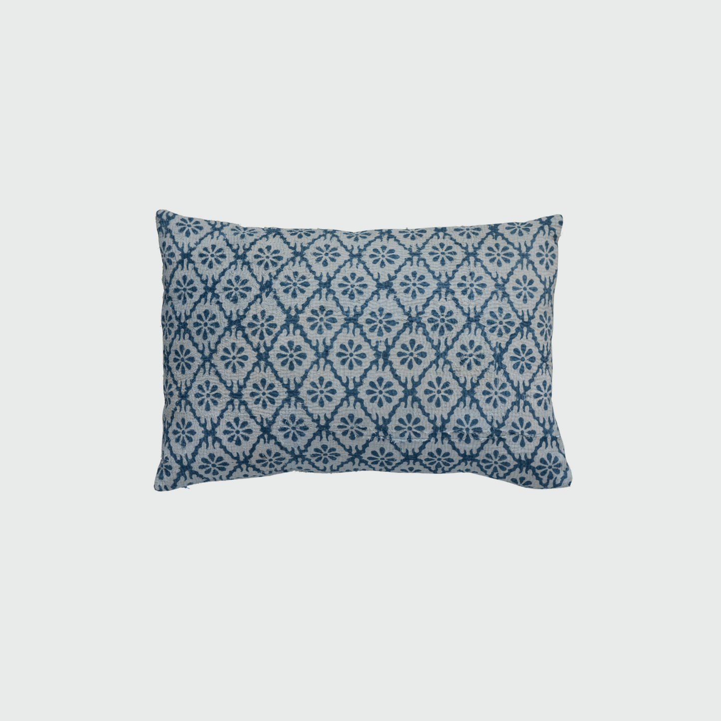 Vintage Kantha Throw Pillow