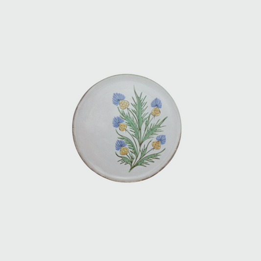 Large Ceramic Plate with Artichoke