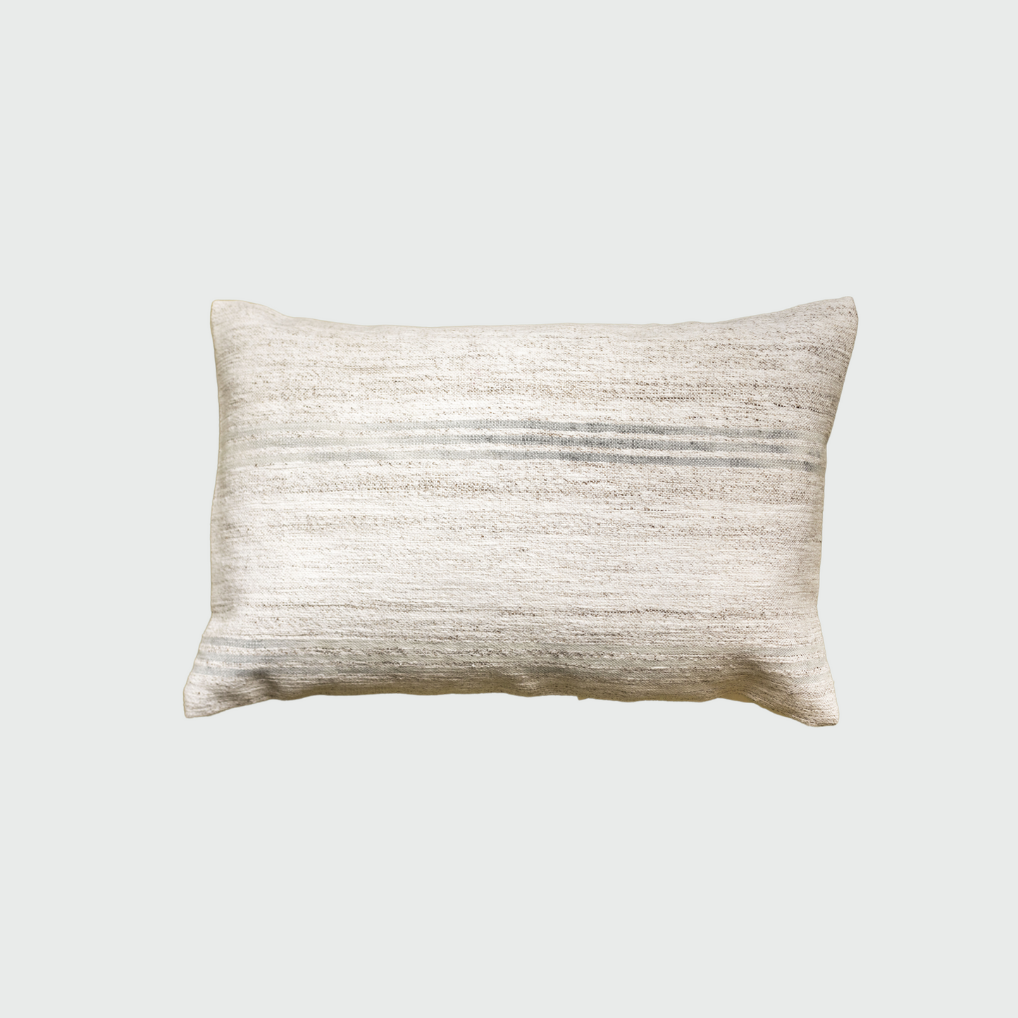 Housse de Coussin à rayures gris clair