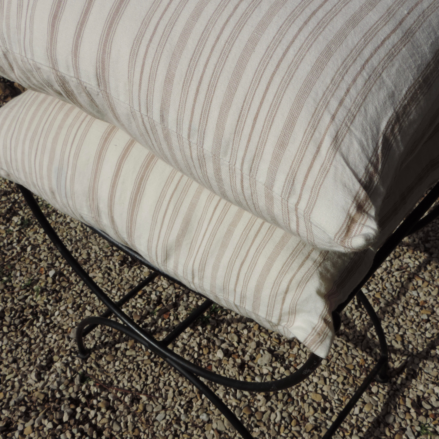 Stripe Throw Pillow in Nougat