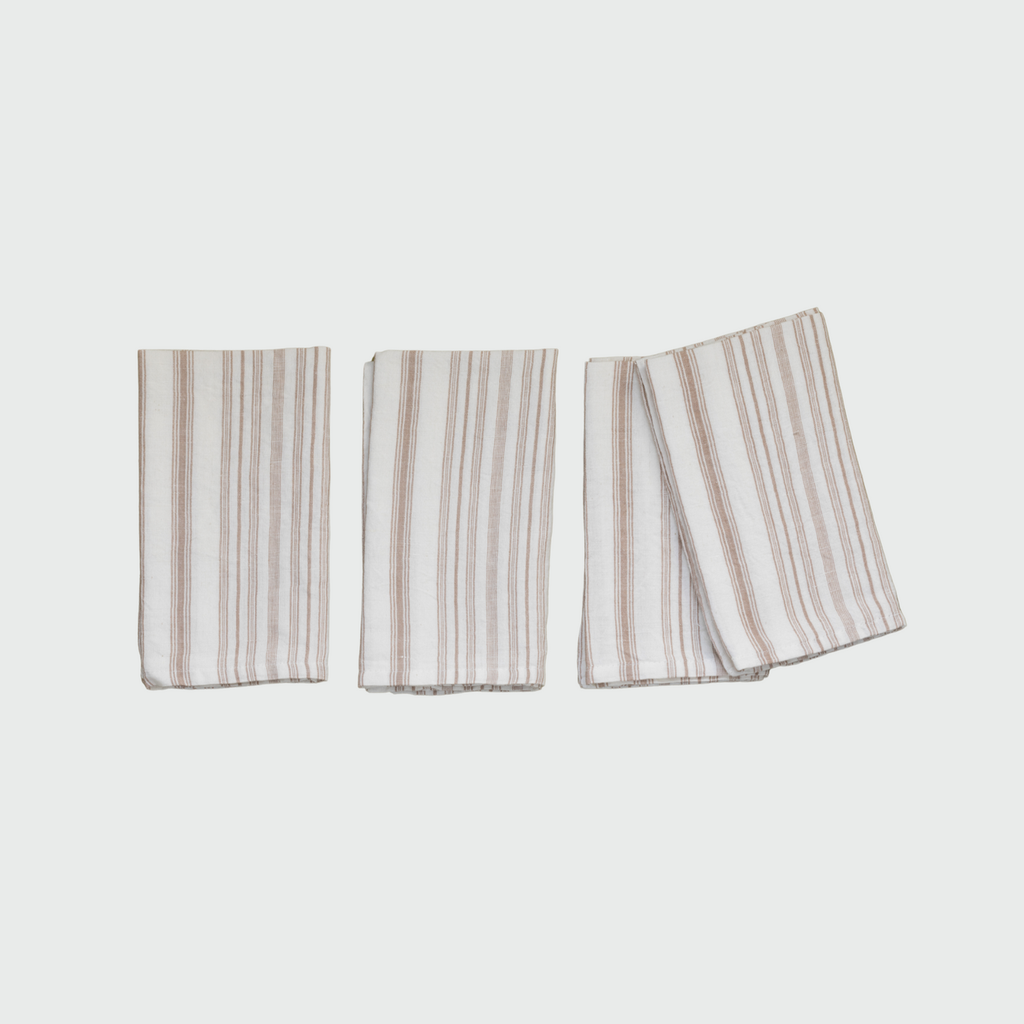 Stripe Napkins in Nougat, Set of 4