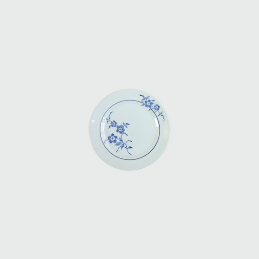 Vintage Dinner Plate with Blue Flowers