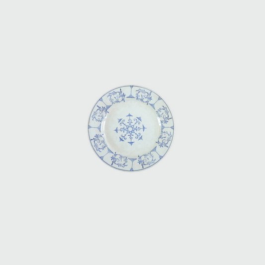 Vintage Dinner Plate with Blue Snowflake