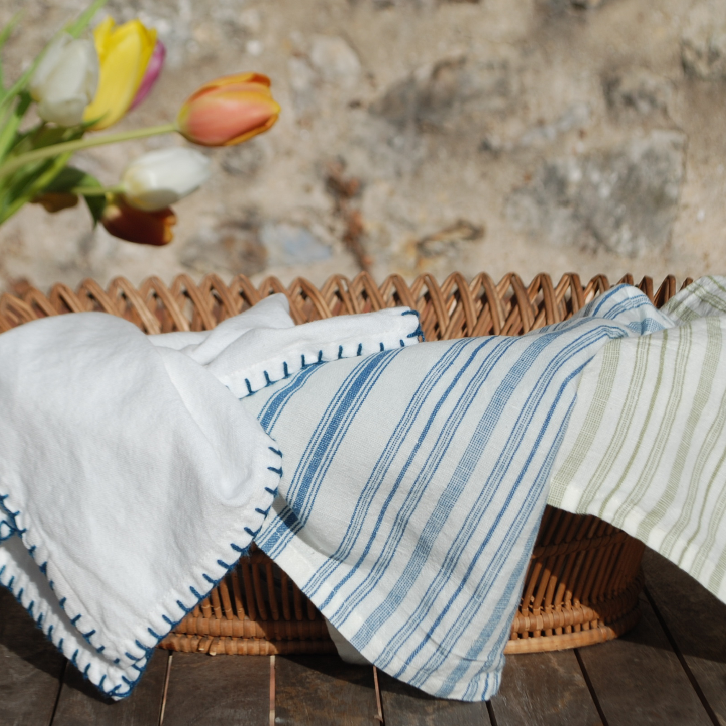 Stripe Napkin in Blue